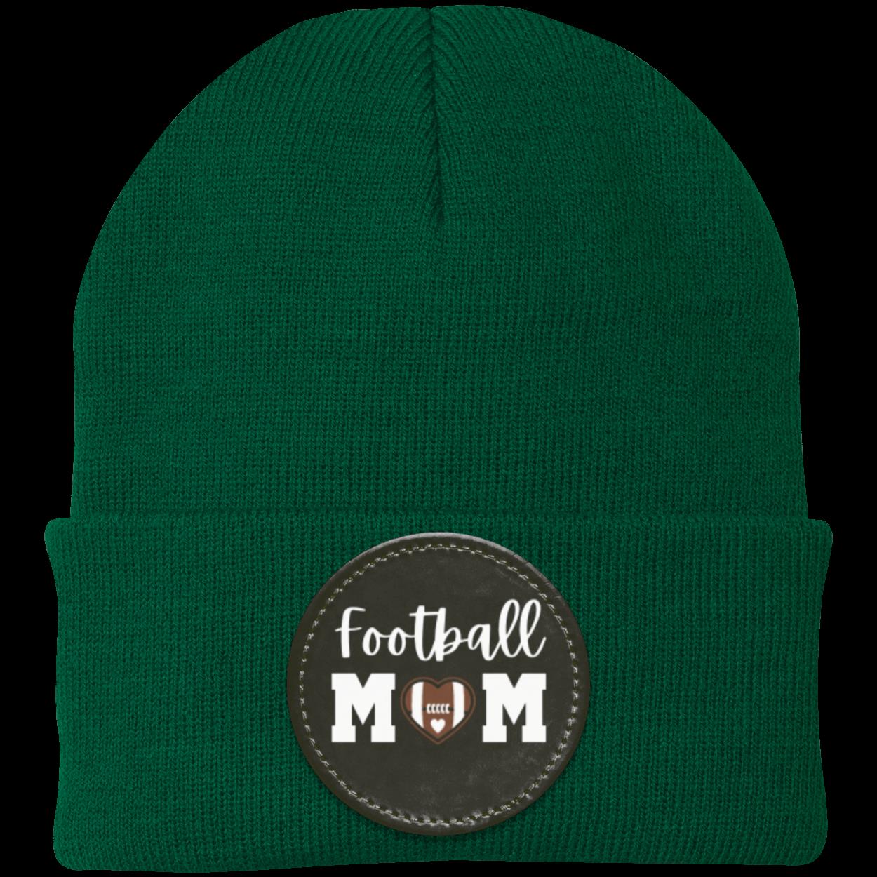 Football Mom Dad Heart Beanie Knit Cap