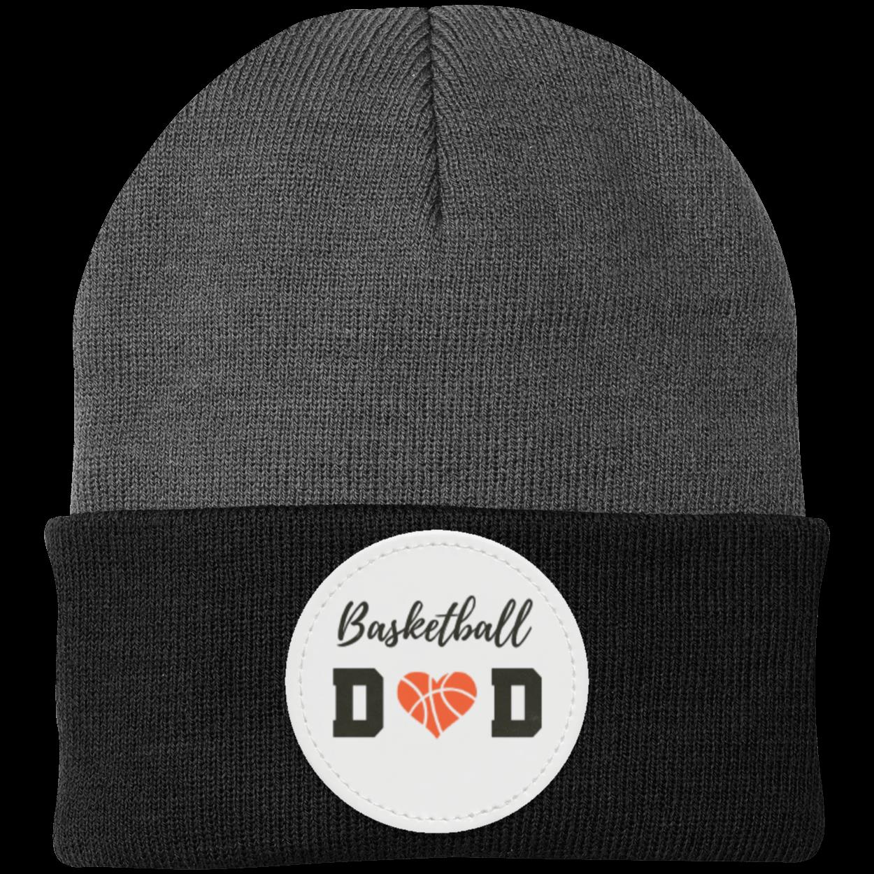 Basketball Mom Dad Heart Beanie Knit Cap