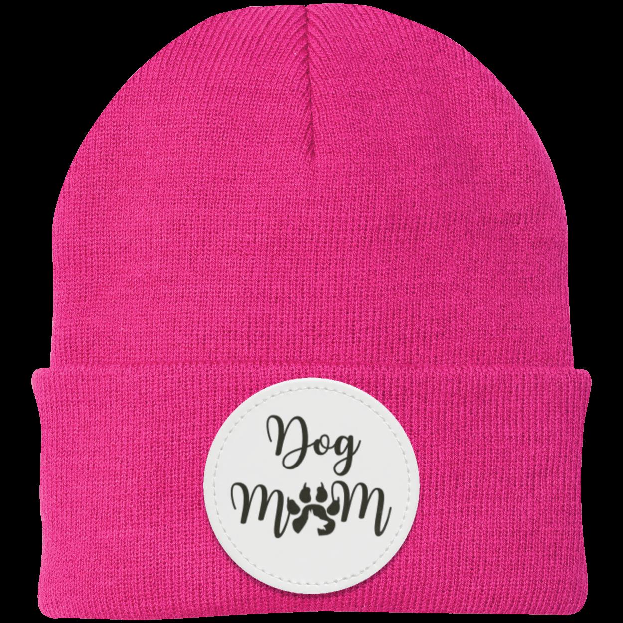 Dog Mom with Dog Shadow Knit Cap