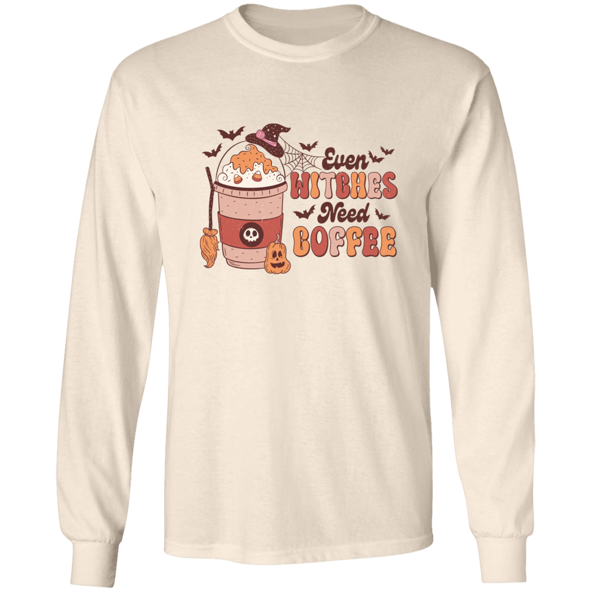 Even Witches Need Coffee Halloween T-Shirt