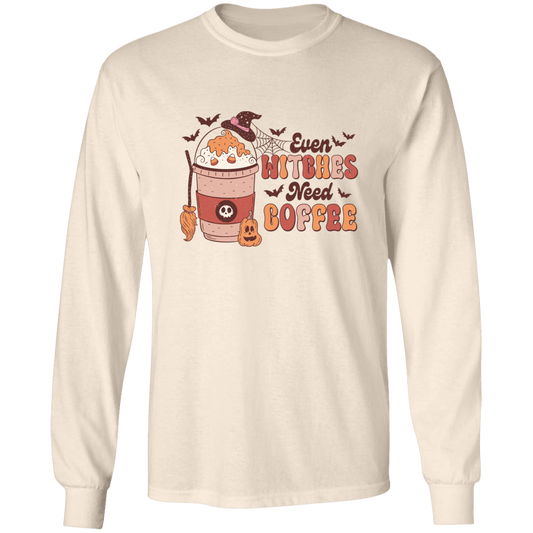 Even Witches Need Coffee Halloween T-Shirt