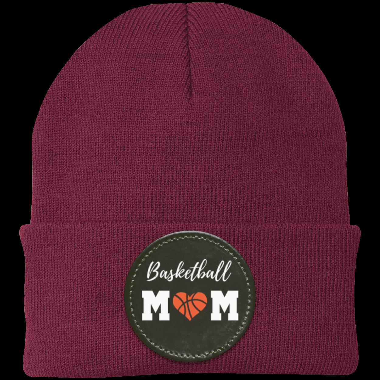 Basketball Mom Dad Heart Beanie Knit Cap