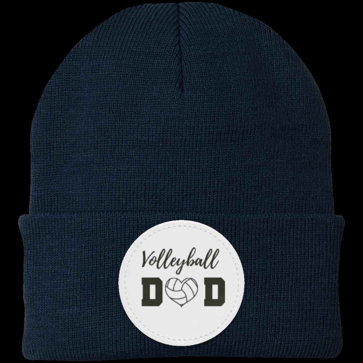 Volleyball Mom Dad Heart Beanie Knit Cap