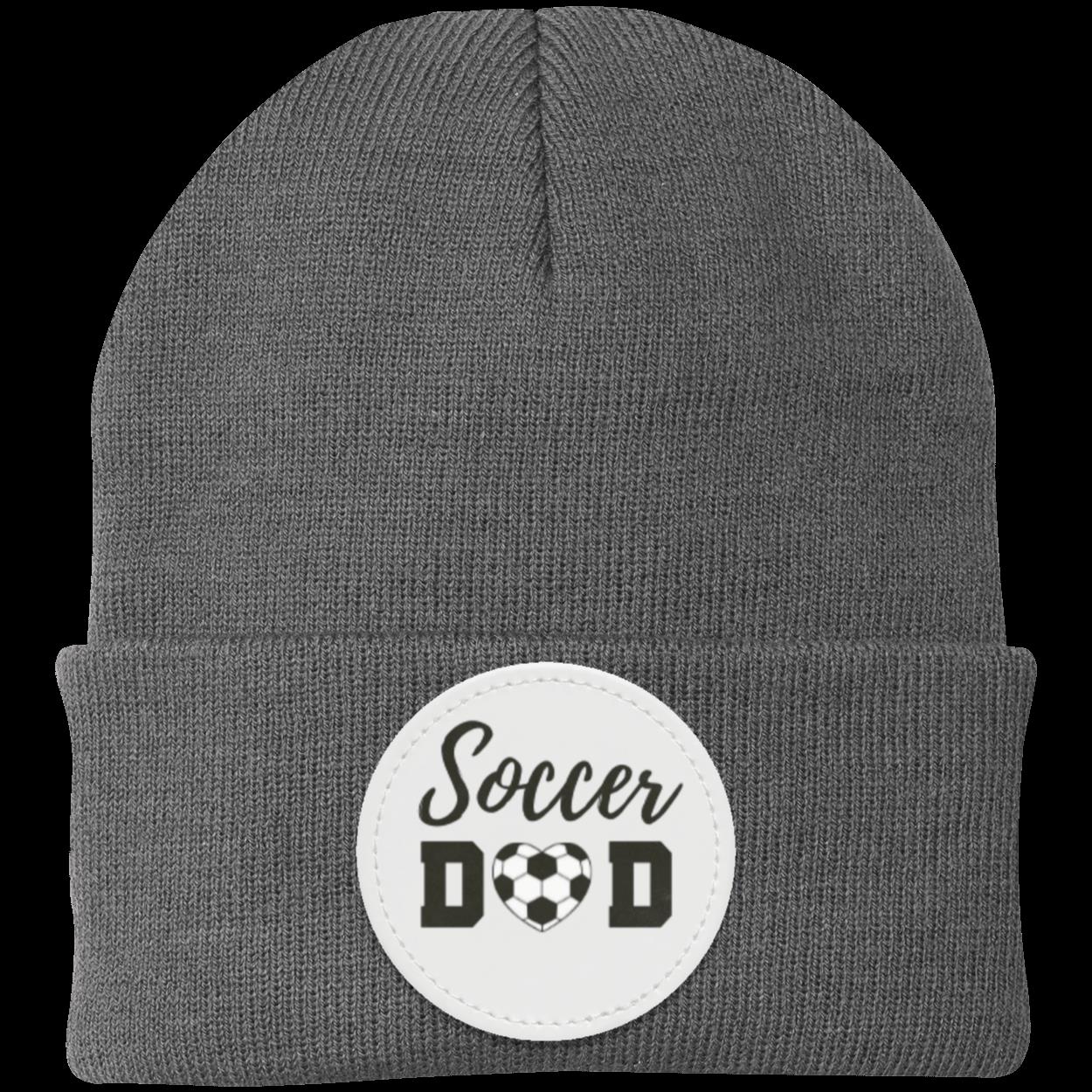 Soccer Mom Dad Heart Beanie Knit Cap