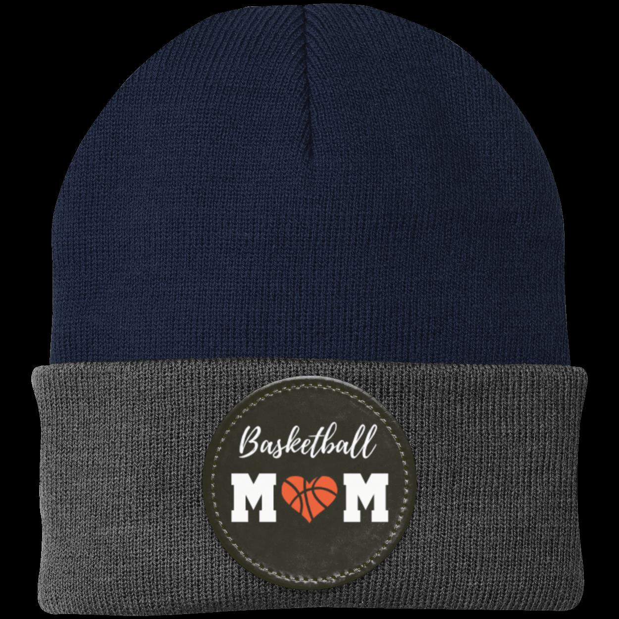 Basketball Mom Dad Heart Beanie Knit Cap