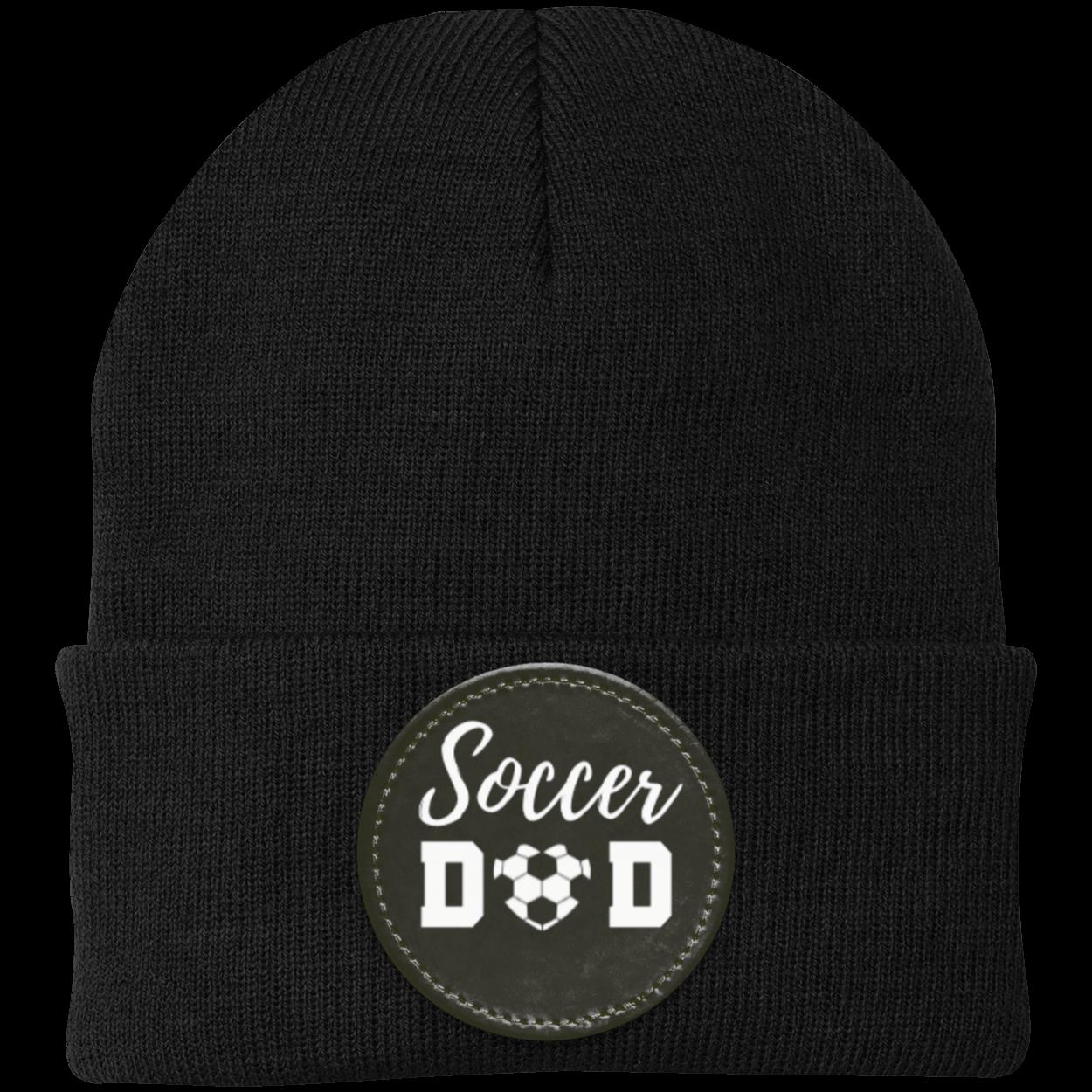 Soccer Mom Dad Heart Beanie Knit Cap