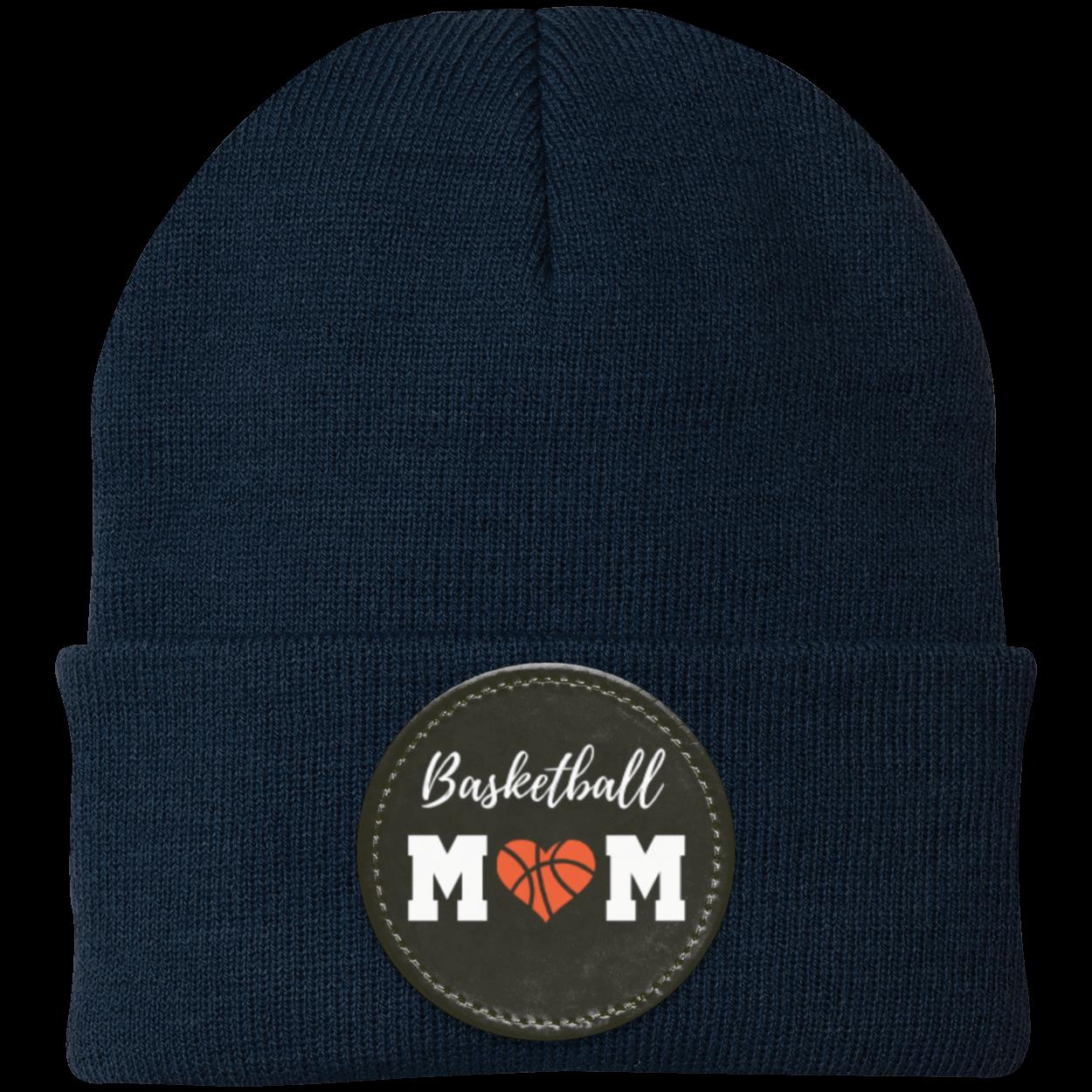 Basketball Mom Dad Heart Beanie Knit Cap