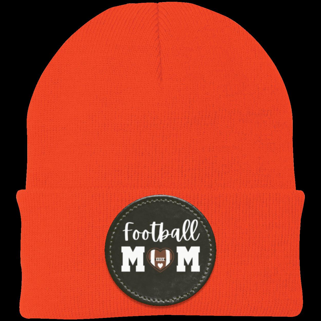 Football Mom Dad Heart Beanie Knit Cap