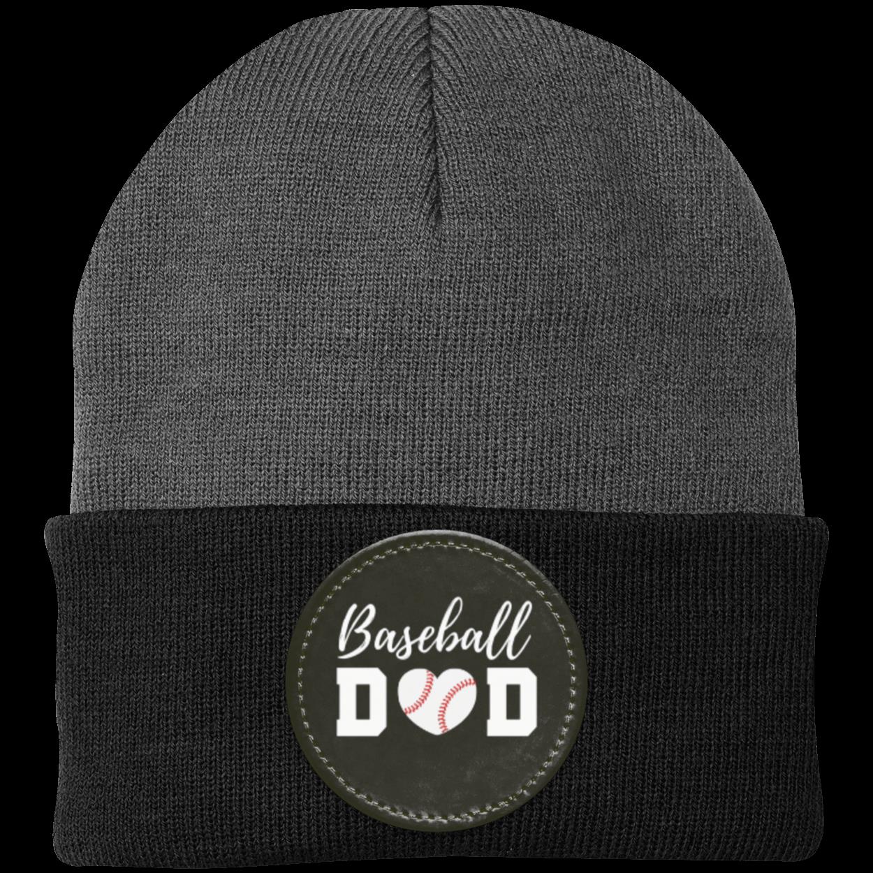 Baseball Mom Dad Heart Beanie Knit Cap