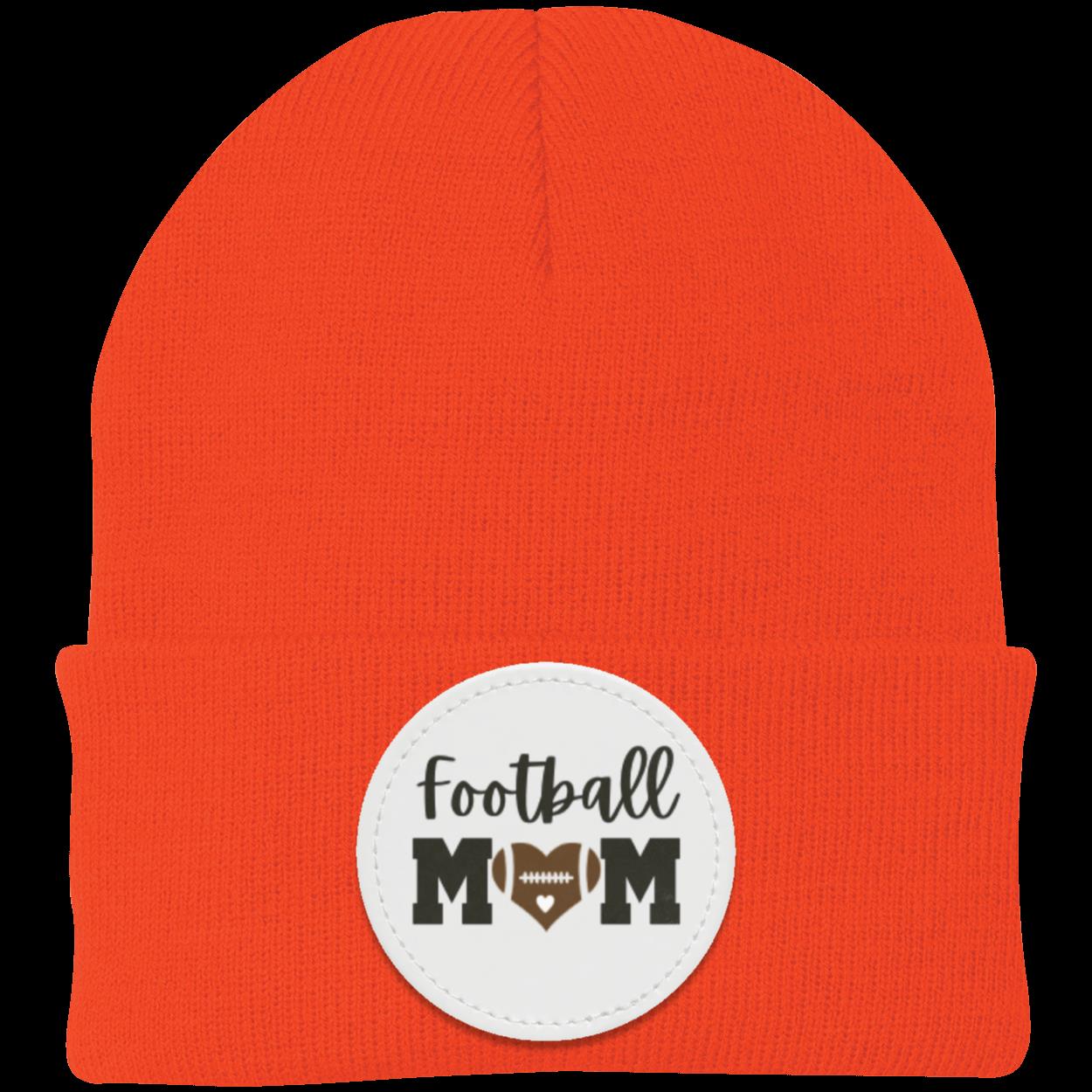 Football Mom Dad Heart Beanie Knit Cap