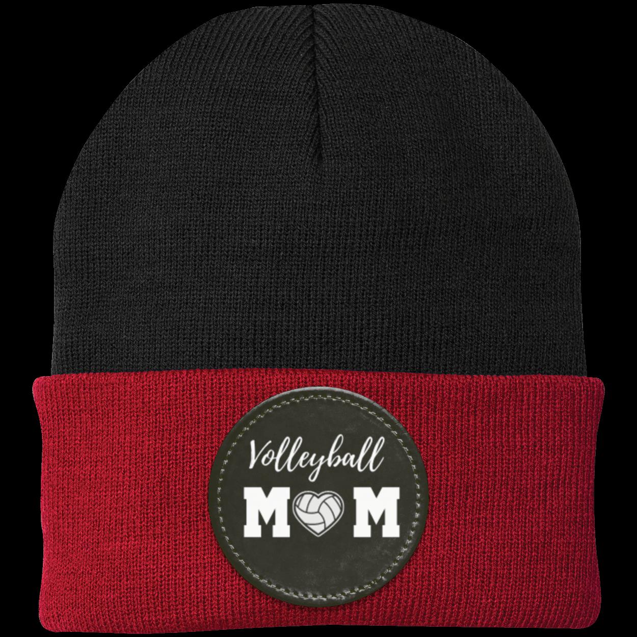 Volleyball Mom Dad Heart Beanie Knit Cap