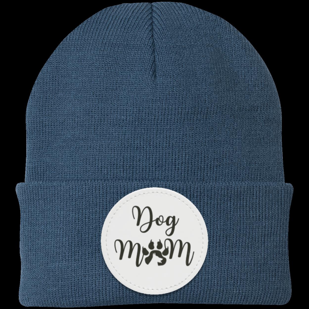 Dog Mom with Dog Shadow Knit Cap