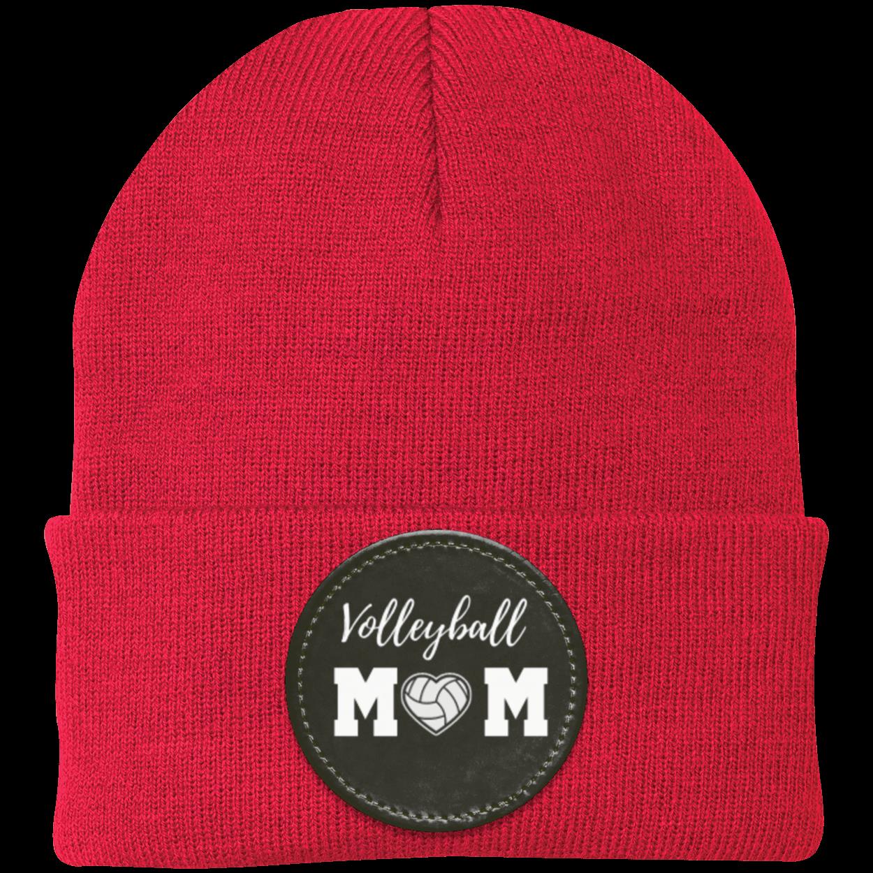 Volleyball Mom Dad Heart Beanie Knit Cap