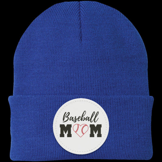 Baseball Mom Dad Heart Beanie Knit Cap