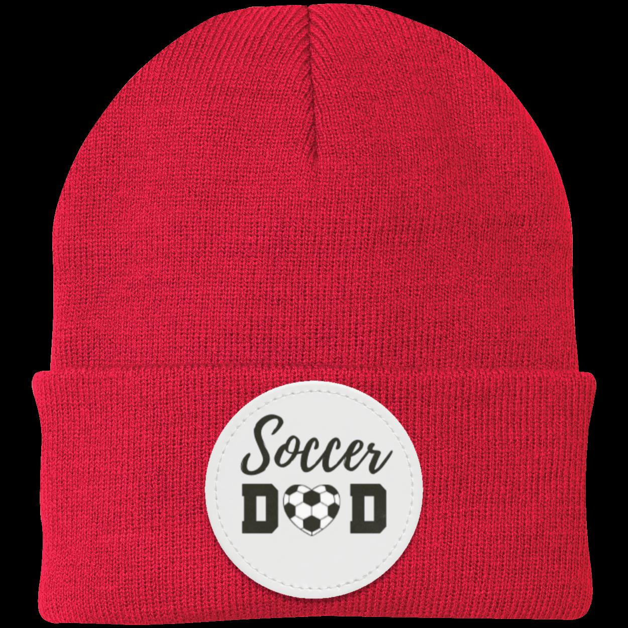 Soccer Mom Dad Heart Beanie Knit Cap