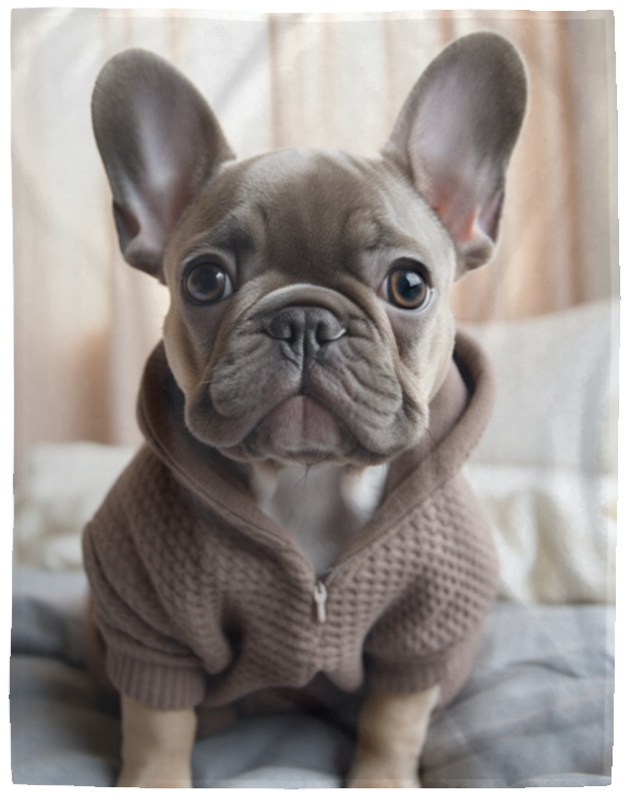 French Bulldog 1 Frenchie Plush Fleece Blanket