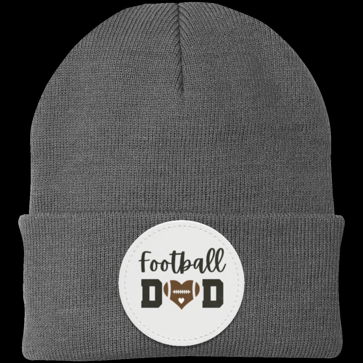 Football Mom Dad Heart Beanie Knit Cap