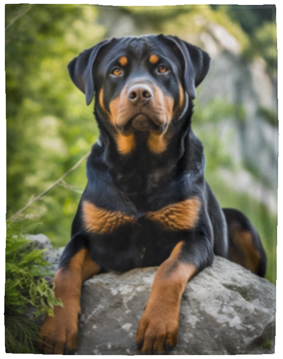 Rottweiler Rottie Plush Fleece Blanket