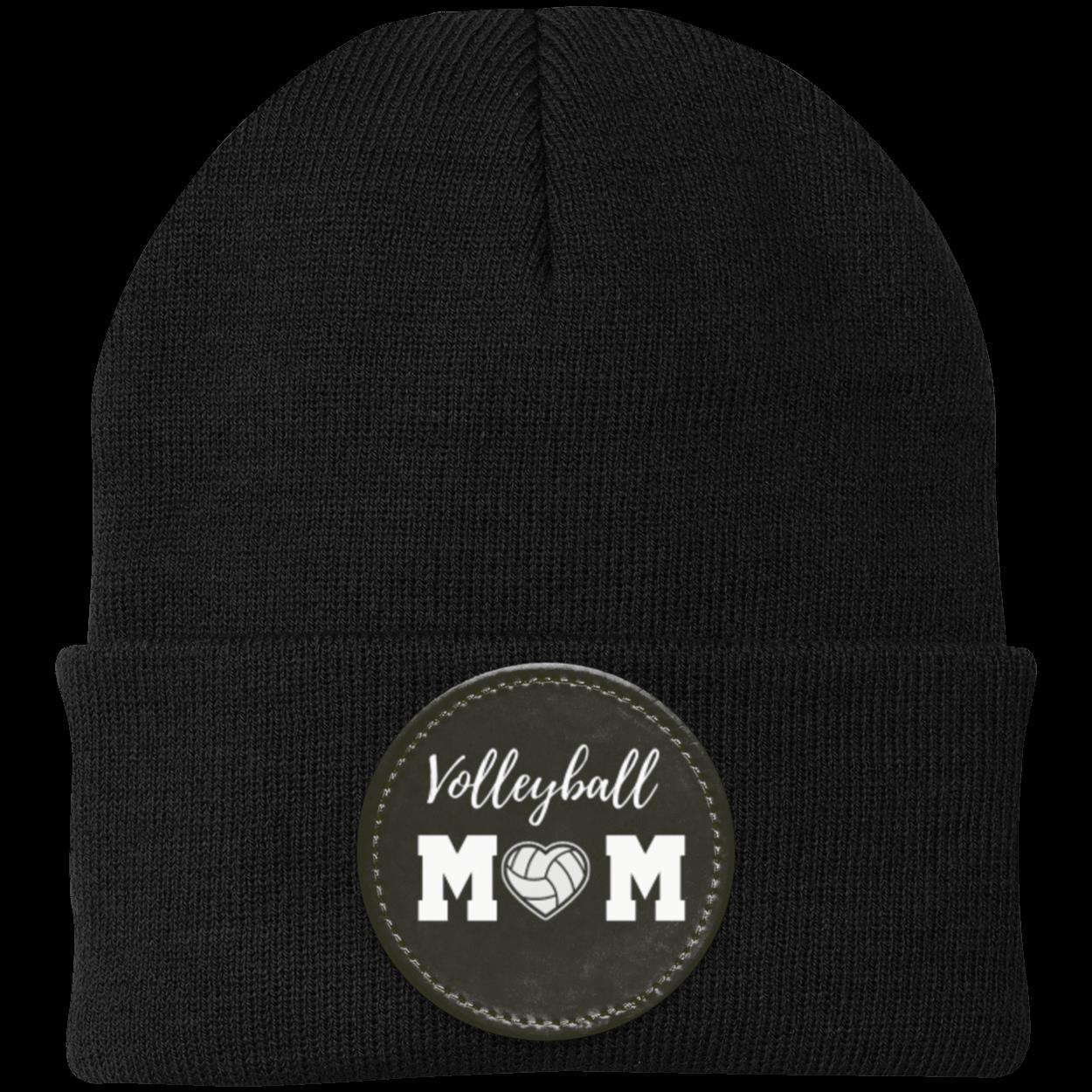 Volleyball Mom Dad Heart Beanie Knit Cap