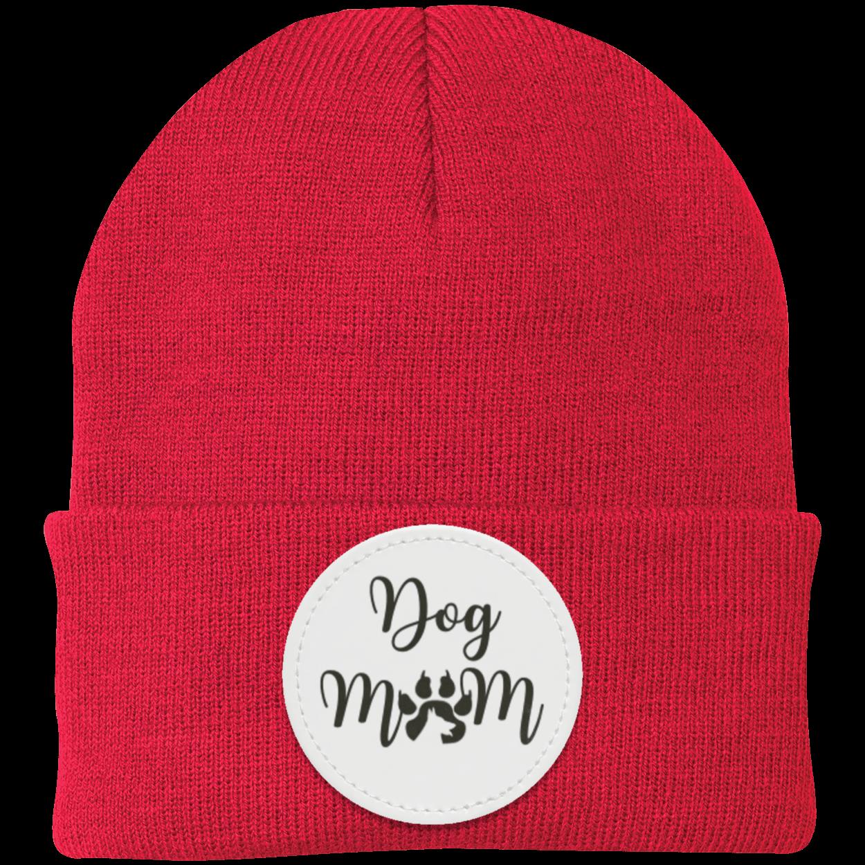 Dog Mom with Dog Shadow Knit Cap