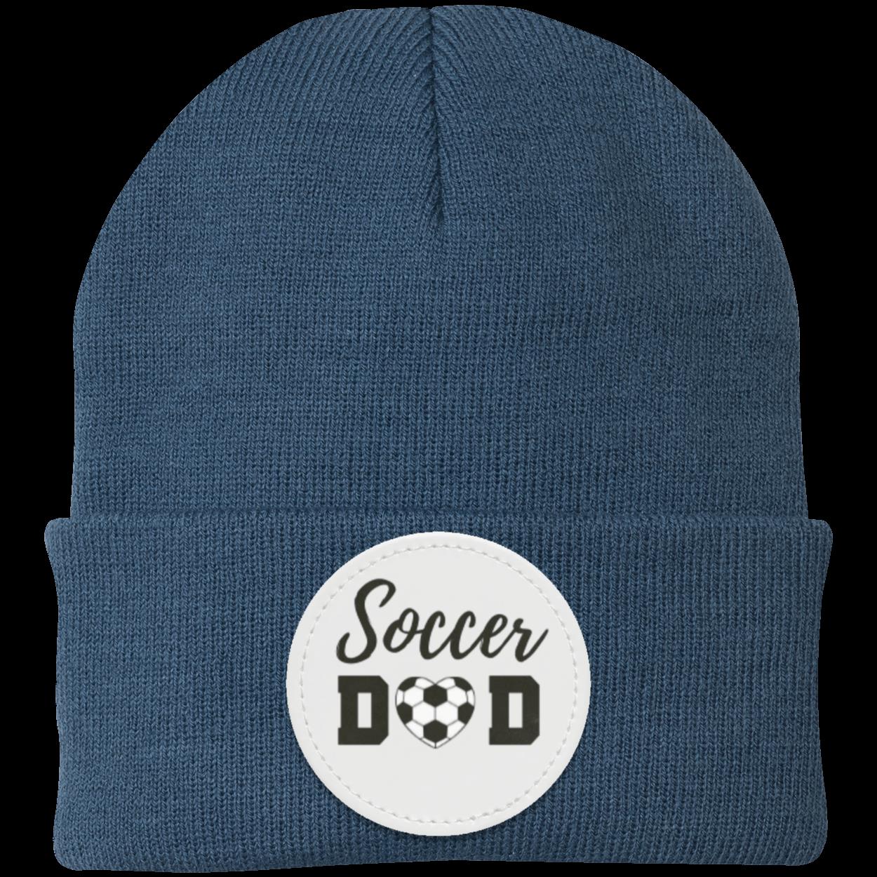 Soccer Mom Dad Heart Beanie Knit Cap