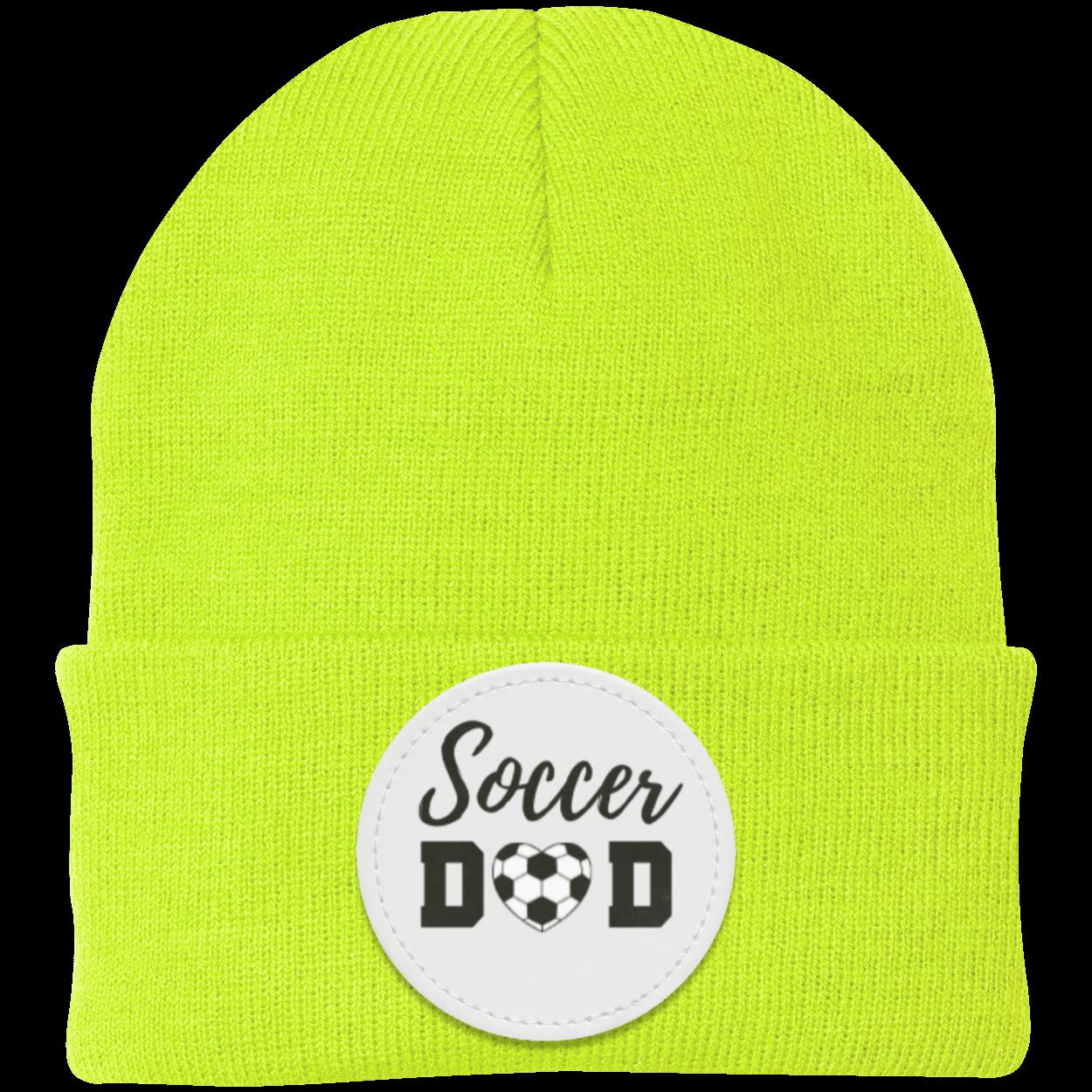 Soccer Mom Dad Heart Beanie Knit Cap