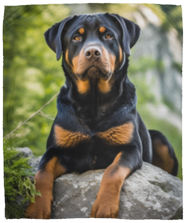 Rottweiler Rottie Plush Fleece Blanket