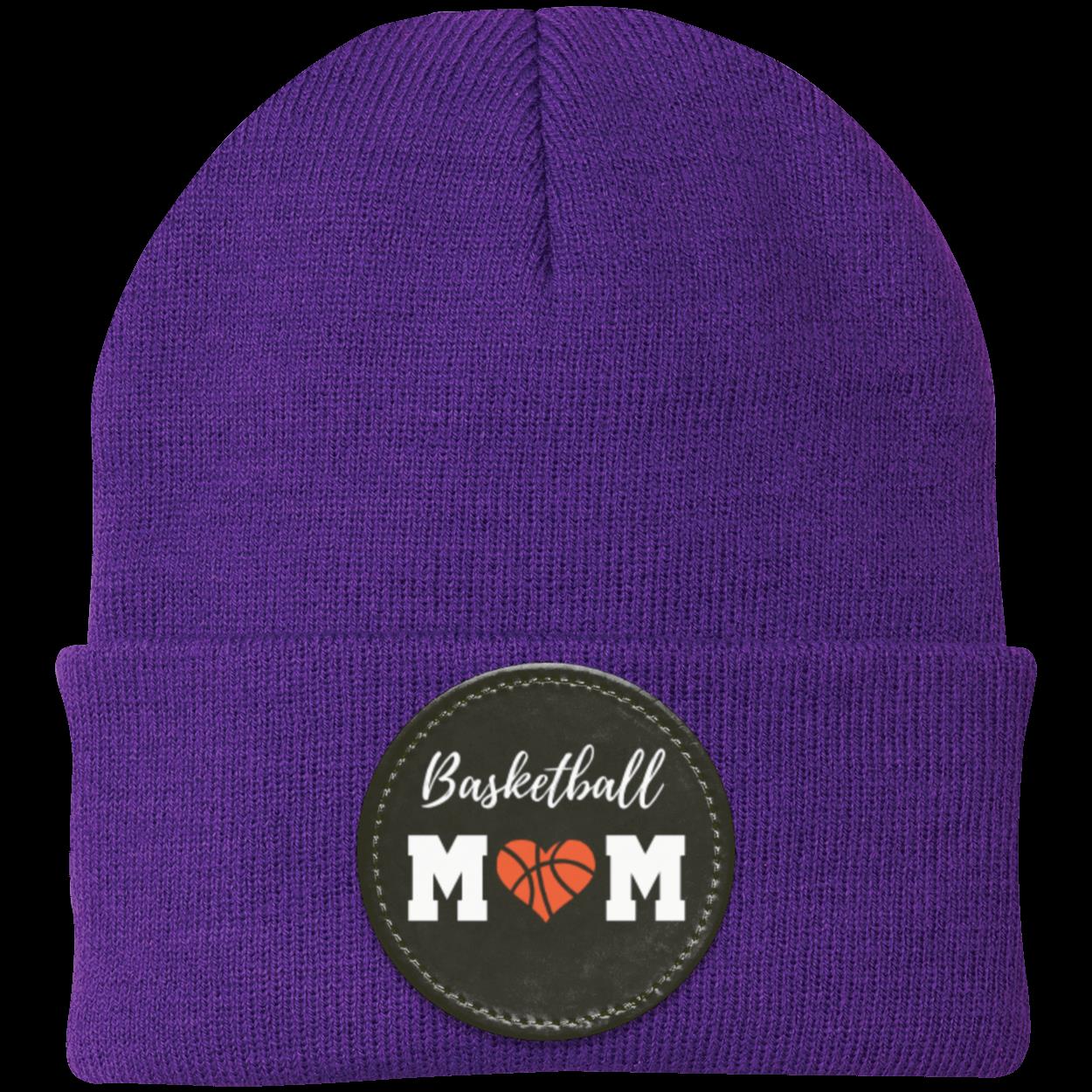 Basketball Mom Dad Heart Beanie Knit Cap