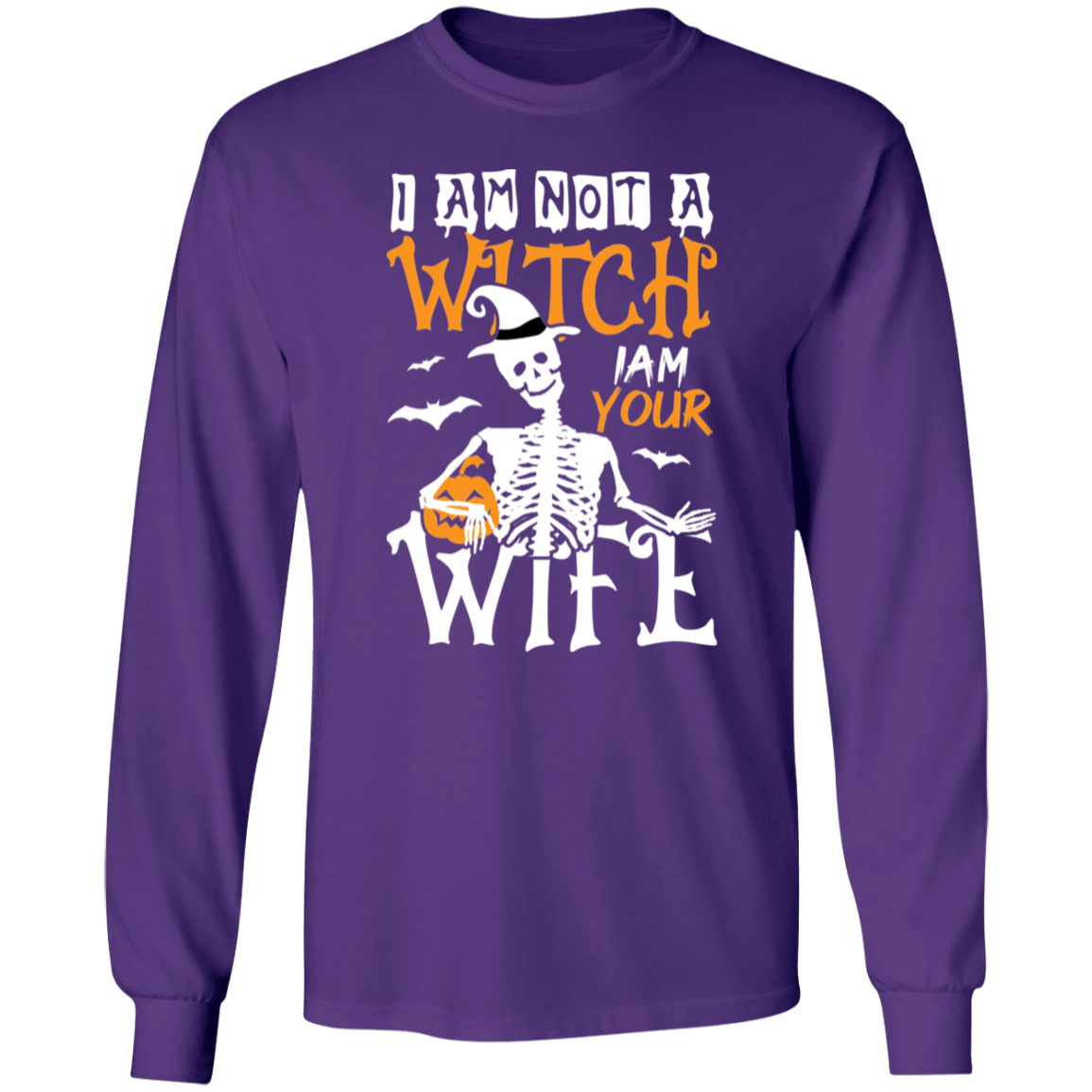 I Am Not A Witch I Am Your Wife Halloween Cotton T-Shirt