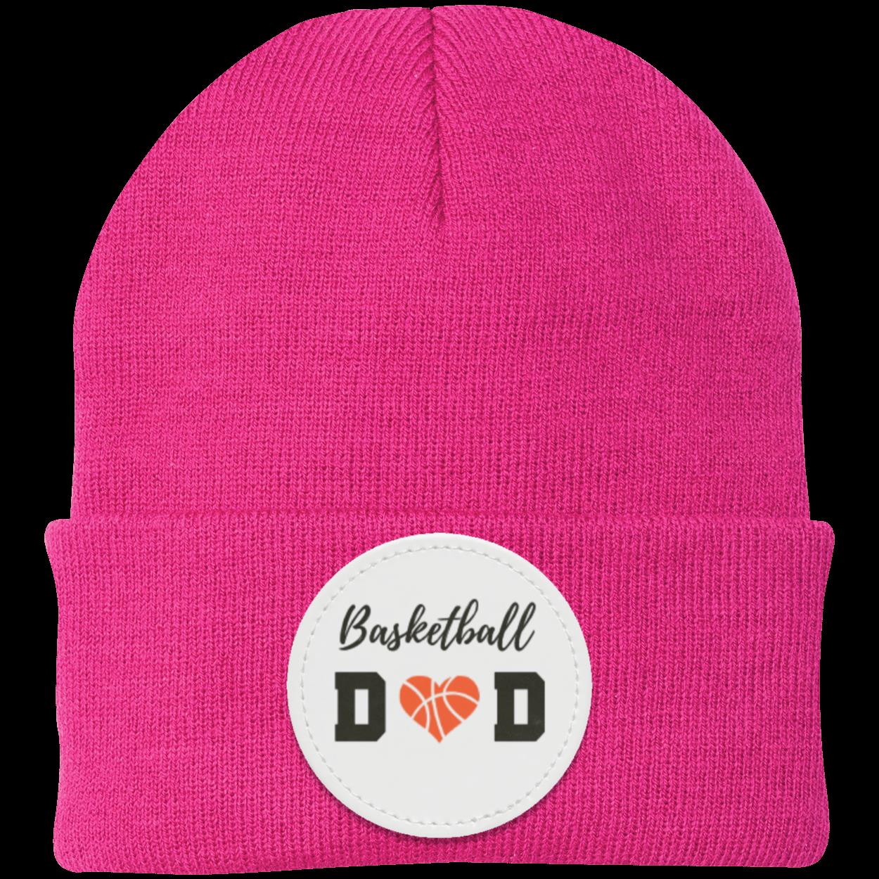 Basketball Mom Dad Heart Beanie Knit Cap