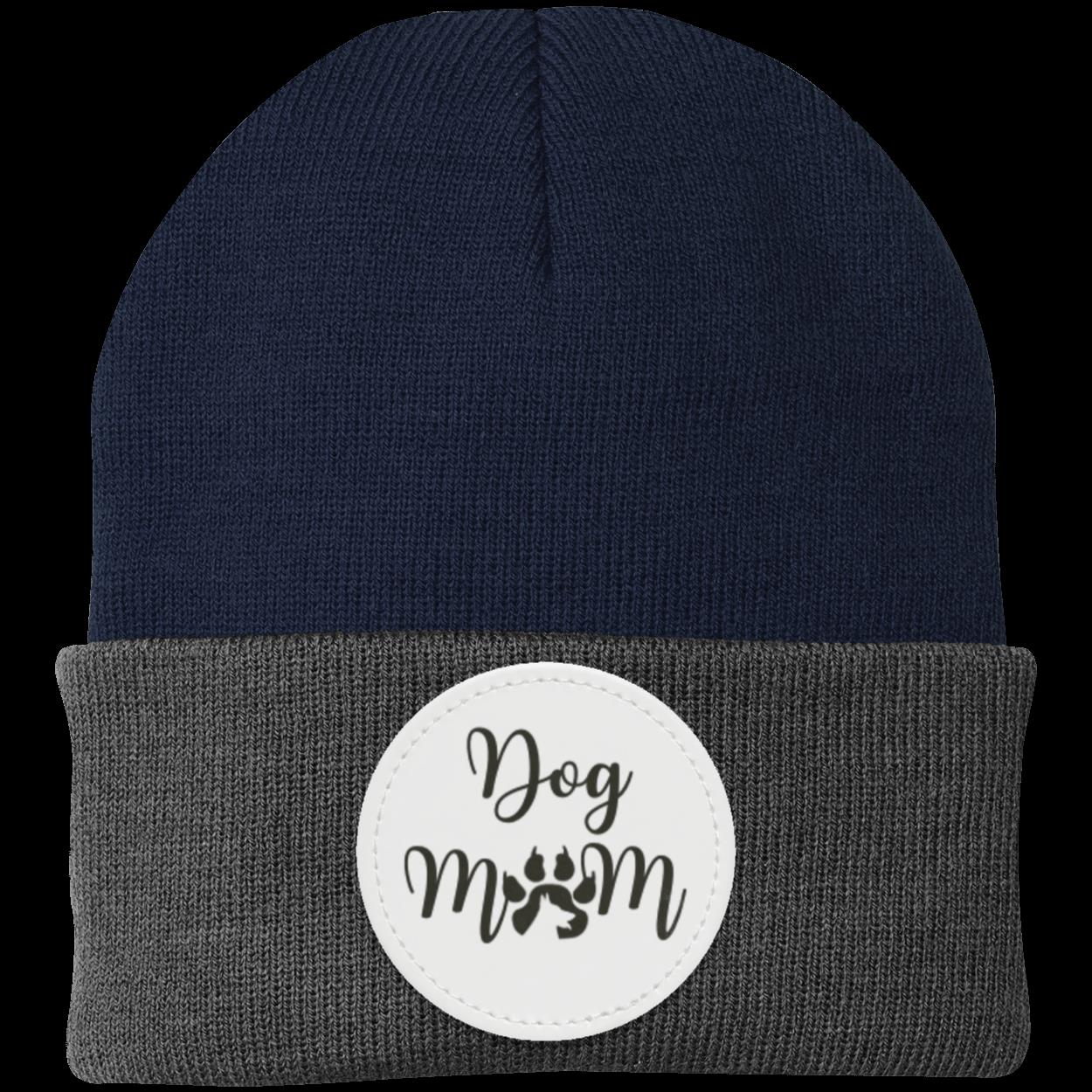 Dog Mom with Dog Shadow Knit Cap