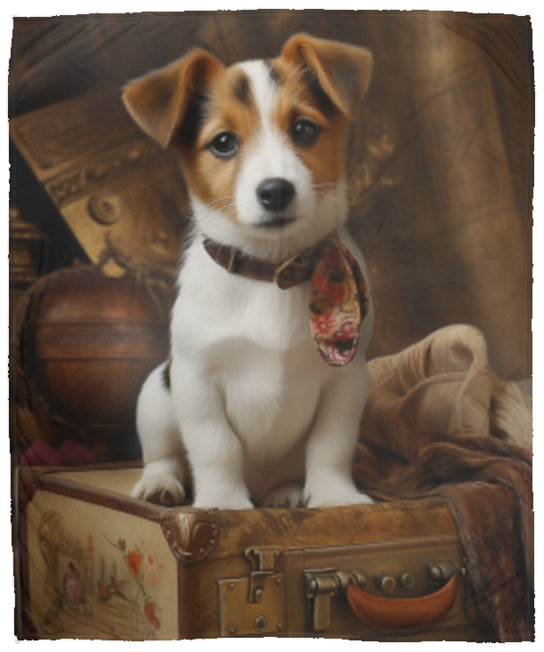 Jack Russell Plush Fleece Blanket