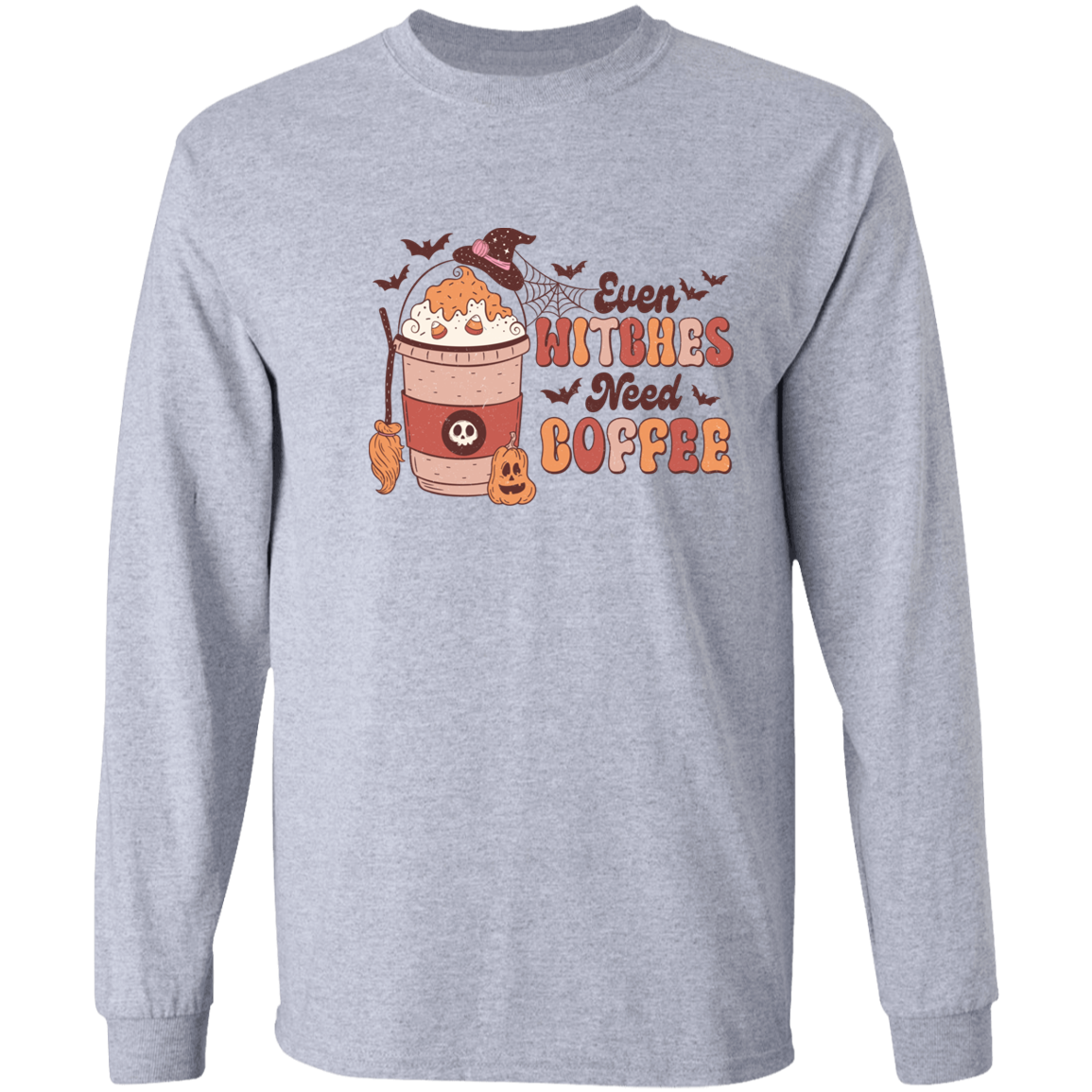 Even Witches Need Coffee Halloween T-Shirt