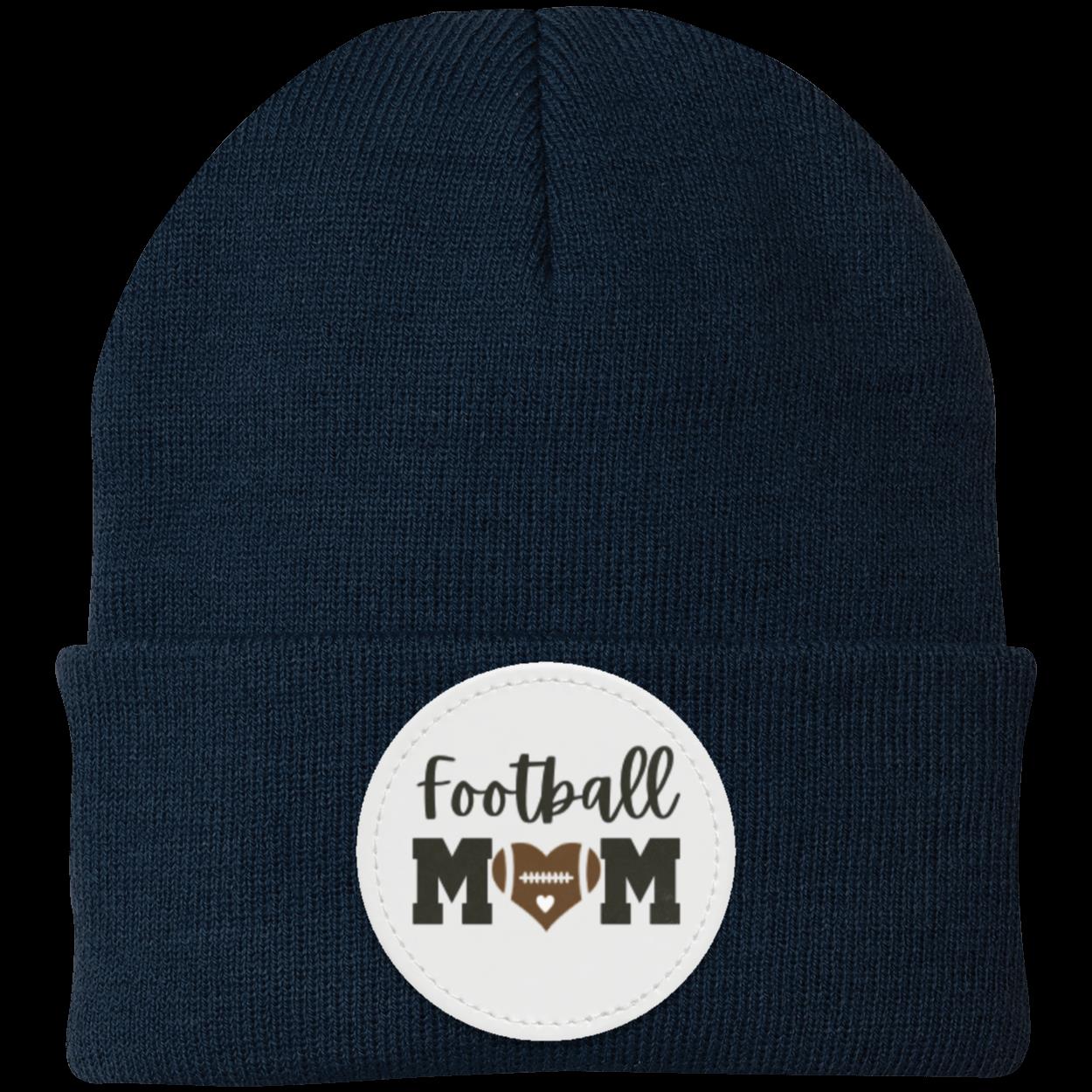 Football Mom Dad Heart Beanie Knit Cap