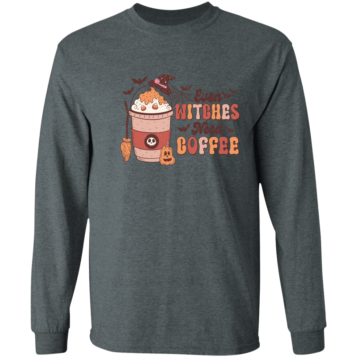 Even Witches Need Coffee Halloween T-Shirt