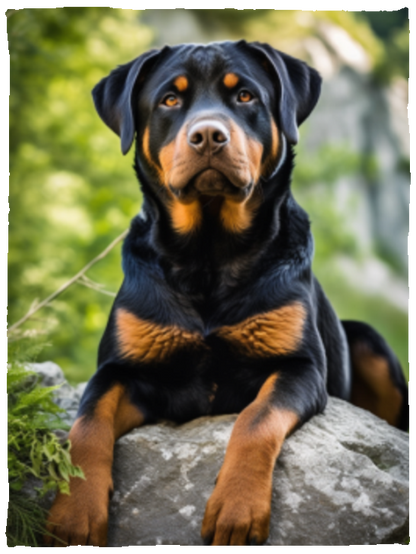 Rottweiler Rottie Plush Fleece Blanket