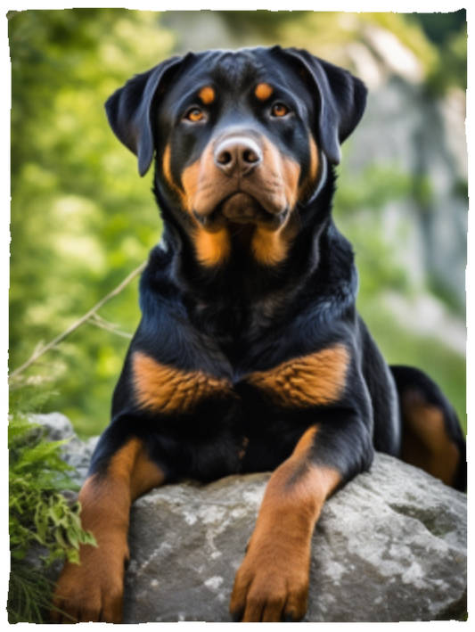 Rottweiler Rottie Plush Fleece Blanket