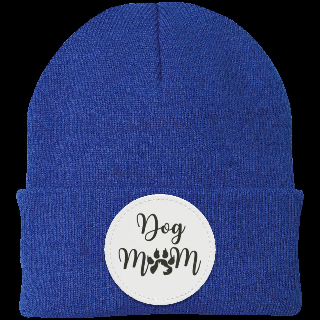 Dog Mom with Dog Shadow Knit Cap