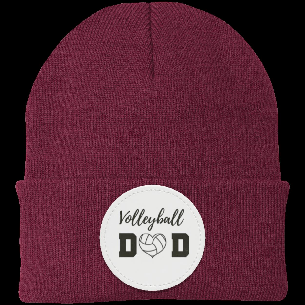 Volleyball Mom Dad Heart Beanie Knit Cap