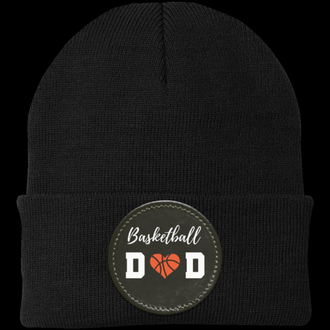 Basketball Mom Dad Heart Beanie Knit Cap