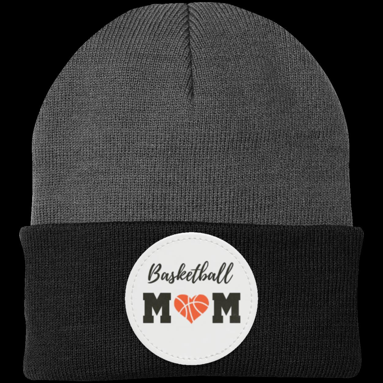 Basketball Mom Dad Heart Beanie Knit Cap