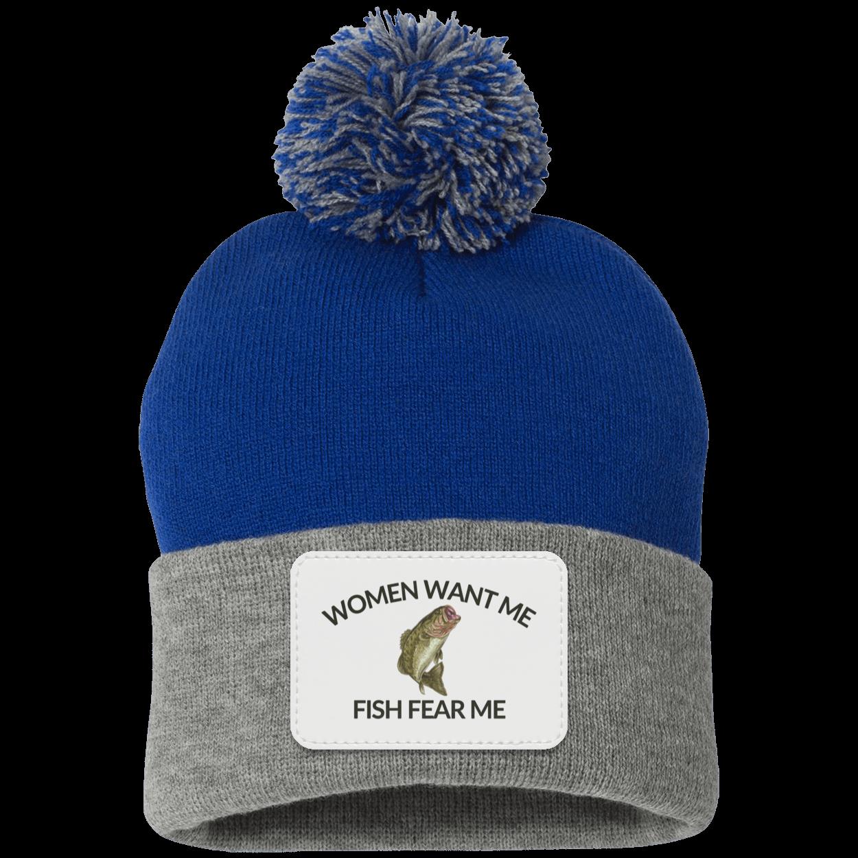 Women Want Me Fish Fear Me Fishing Beanie Knit Cap