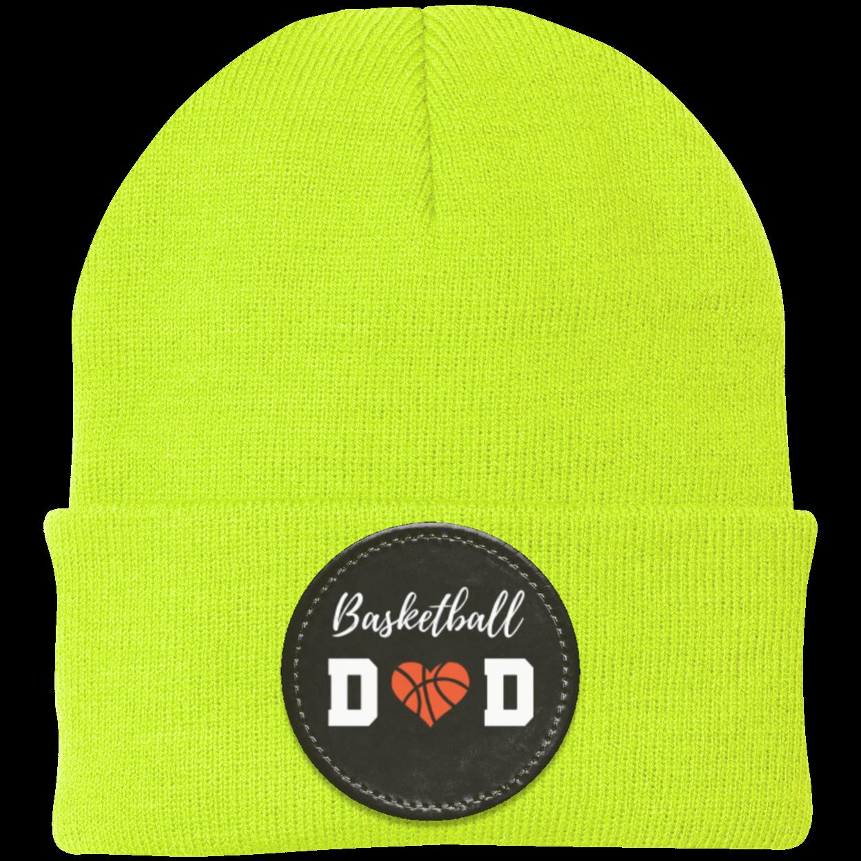 Basketball Mom Dad Heart Beanie Knit Cap