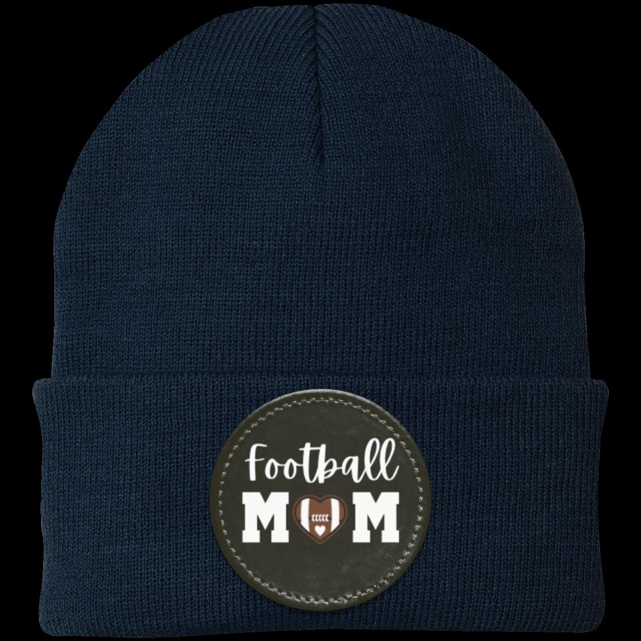 Football Mom Dad Heart Beanie Knit Cap