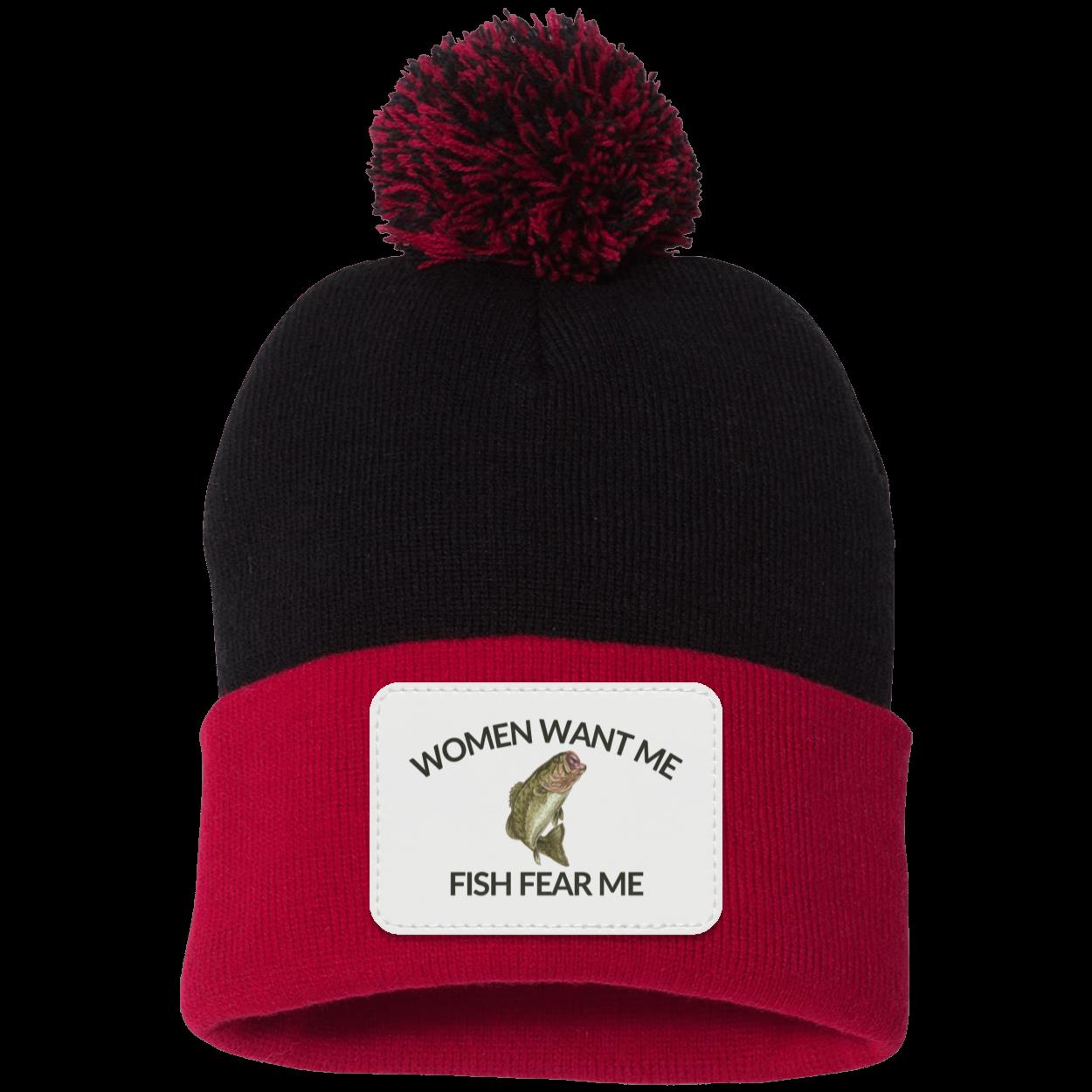 Women Want Me Fish Fear Me Fishing Beanie Knit Cap