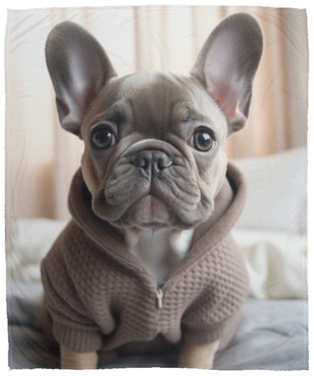 French Bulldog 1 Frenchie Plush Fleece Blanket