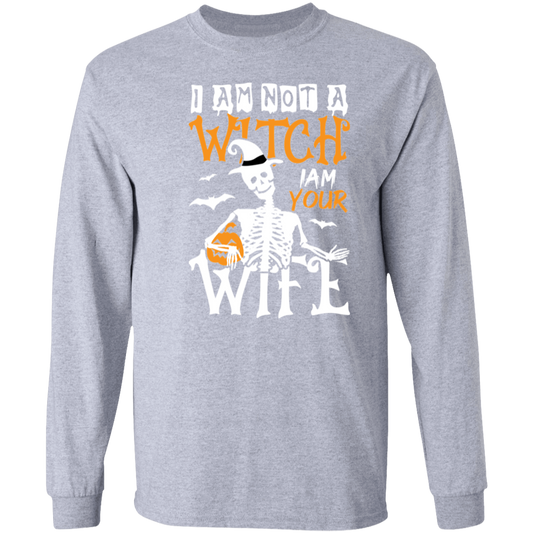 I Am Not A Witch I Am Your Wife Halloween Cotton T-Shirt