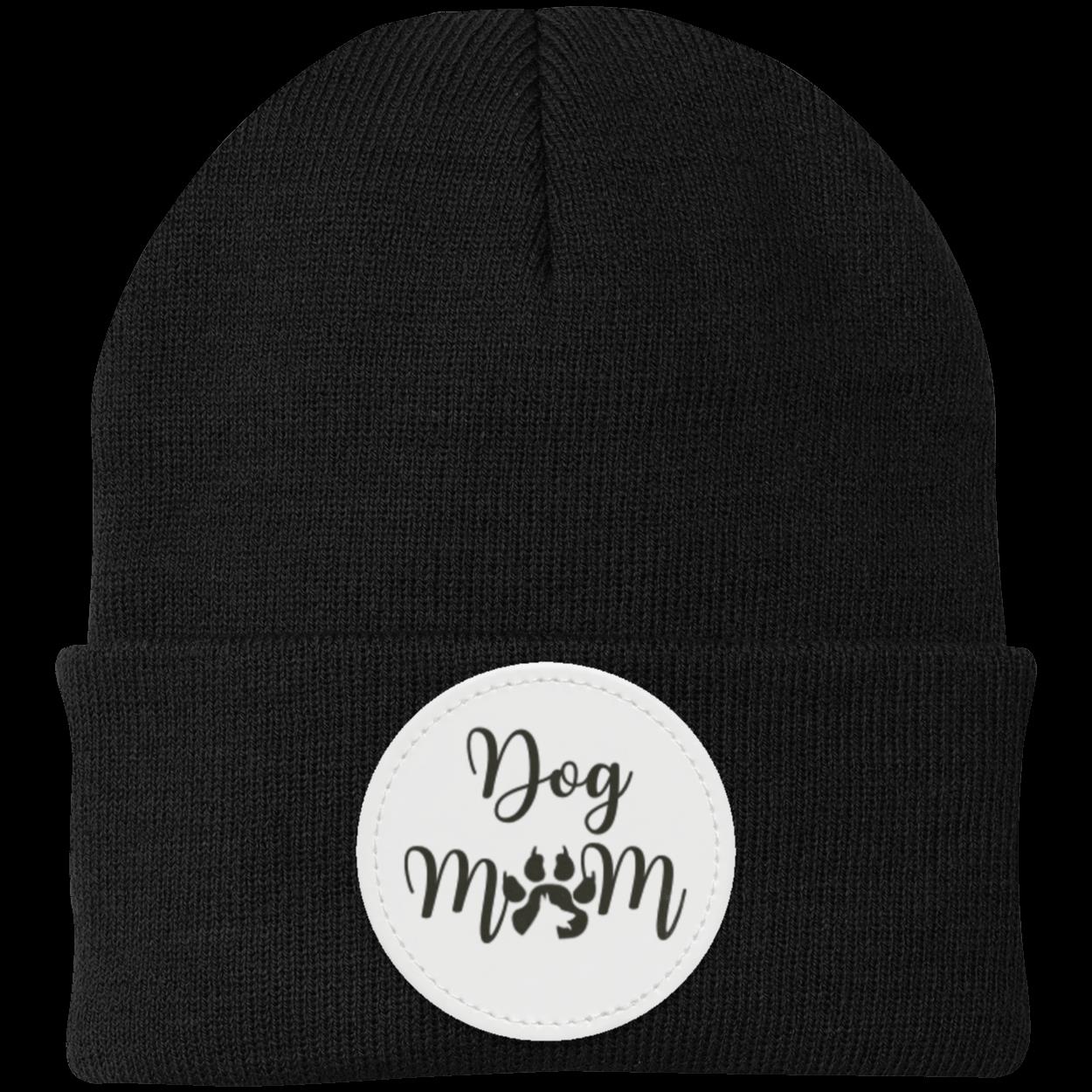 Dog Mom with Dog Shadow Knit Cap