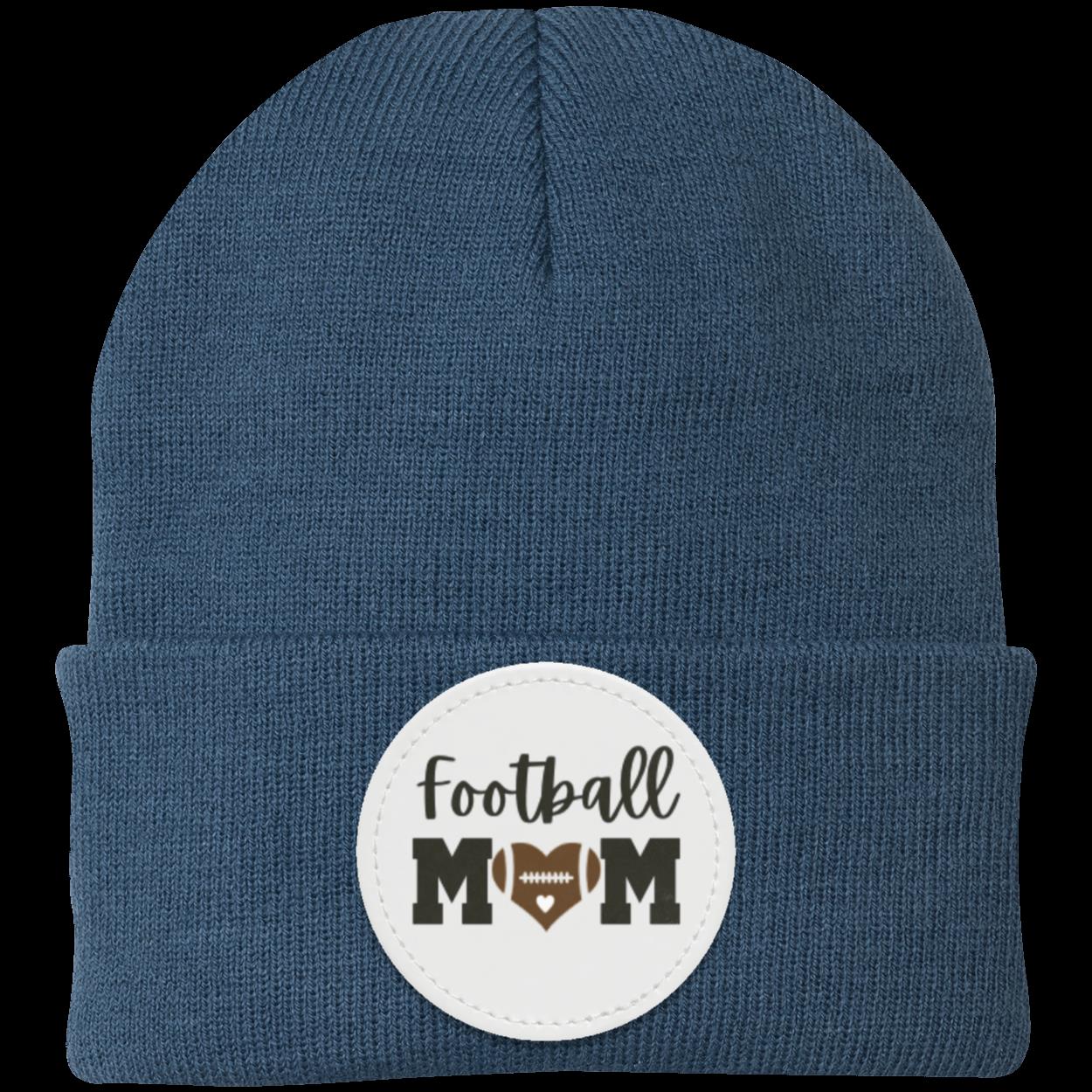 Football Mom Dad Heart Beanie Knit Cap