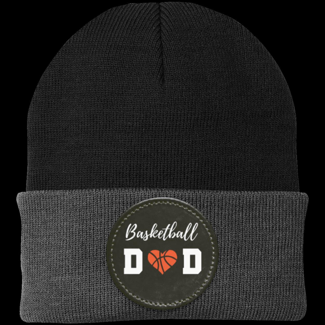 Basketball Mom Dad Heart Beanie Knit Cap